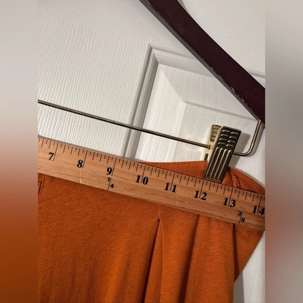 FREE PEOPLE Intimately XS Y2K HipHop Wrap Around Belt Harem Wide Leg Rust Orange - Picture 8 of 9